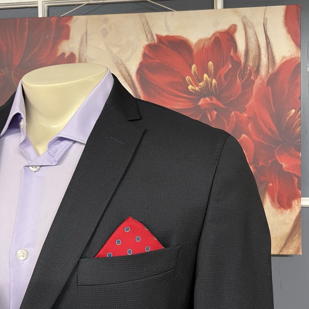 Sand Copenhagen Wool Silk Blazer Jacket Sport Coat Mens 42R Slim Fit Black - Picture 4 of 12
